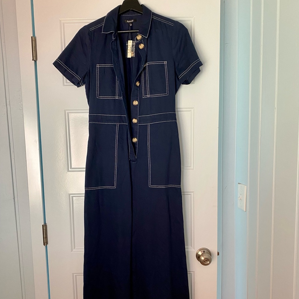 Madewell new with tags navy jumpsuit.